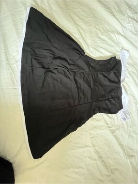 SHEIN Black and White Fit-and-Flare Mini Dress